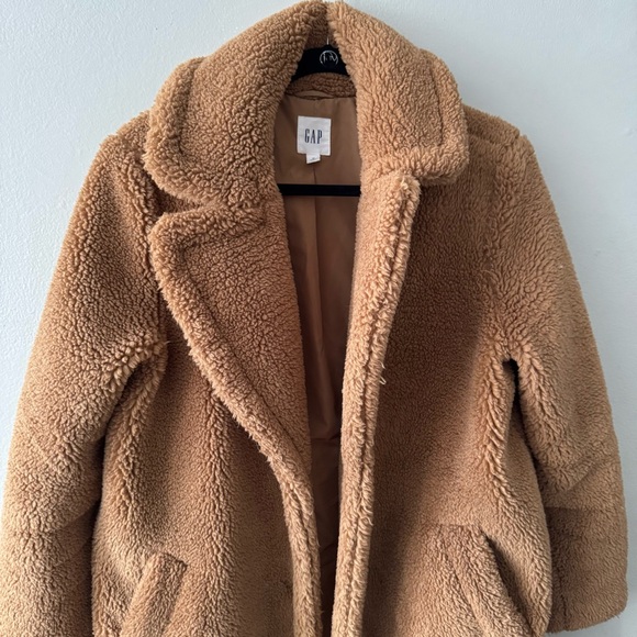 GAP Sherpa Teddy Coat Brown M - Picture 11 of 17